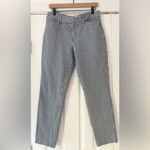Gap Black, White, Blue Checkered Curvy Signature Skinny‎ Ankle Size 12 Tall